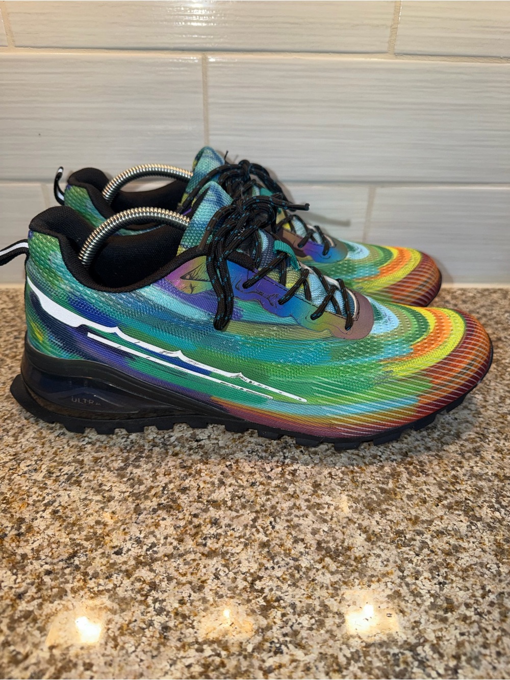 Men’s Multicolor Rainbow Trail Sneakers - Comfortable Active Shoes
